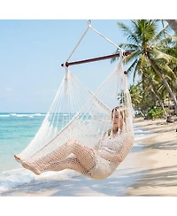 Gymax Caribbean Hammock Chair Large Soft-Spun Hanging Chair