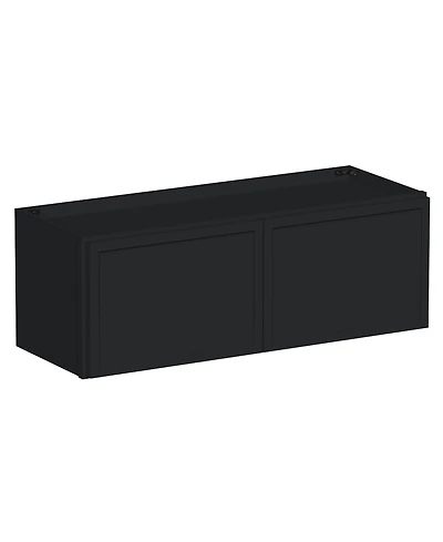 Boyel Living 33"x12" Double Door Short Wall Cabinet, Ready to Assemble Kitchen Cabinet with Solid Wood Frame, Soft-Close Slides and Hinge