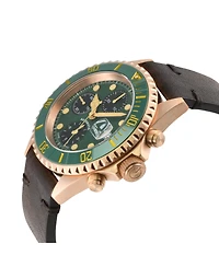 Gevril Men's Swiss Made Wallstreet Swiss Automatic Italian Leather Strap Watch