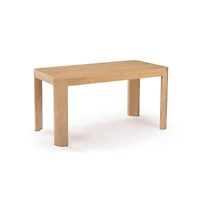 Plank+Beam Contour Dining Table, 60" Solid Wood Kitchen Table, Modern Round Table For 4, Wooden Rectangular Kitchen and Dining Table for Home, Blonde