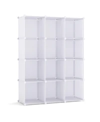 Hongge Stackable 10-Cube Kids Wardrobe Organizer with Hanging Rod