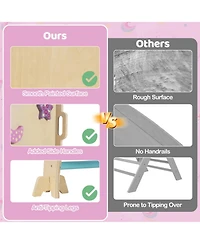 Hongge 8-in-1 Foldable Montessori Wooden Climbing Set, Ages 3+