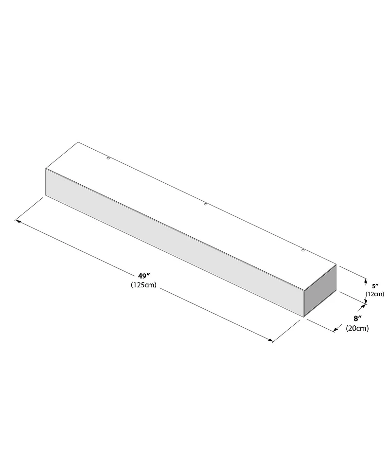 Plank+Beam Inch Rustic Floating Shelf/Fire Beam
