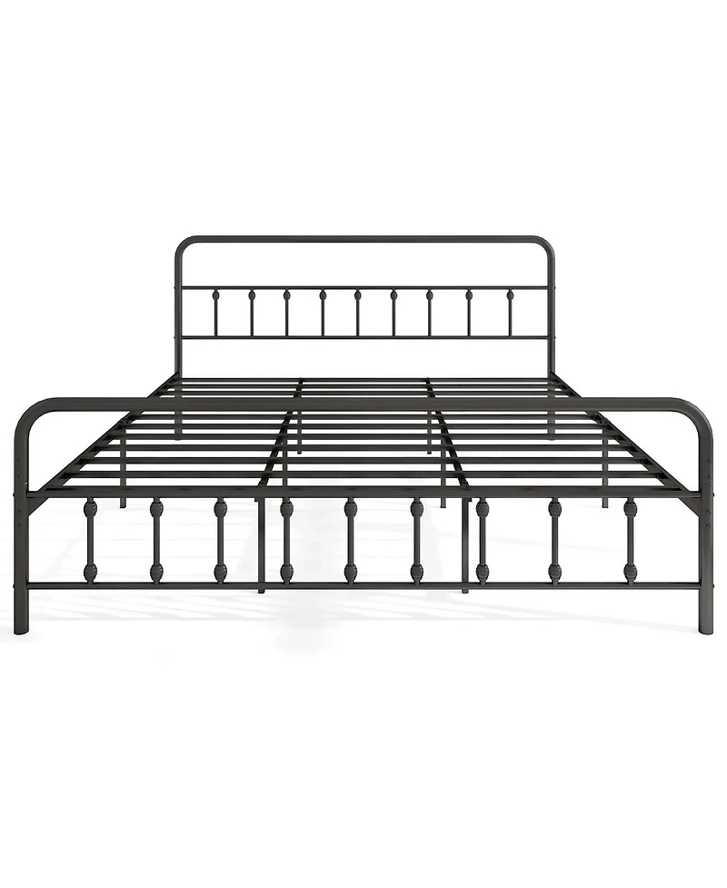 Costway Bed Frame with Headboard Under Bed Storage No Box Spring