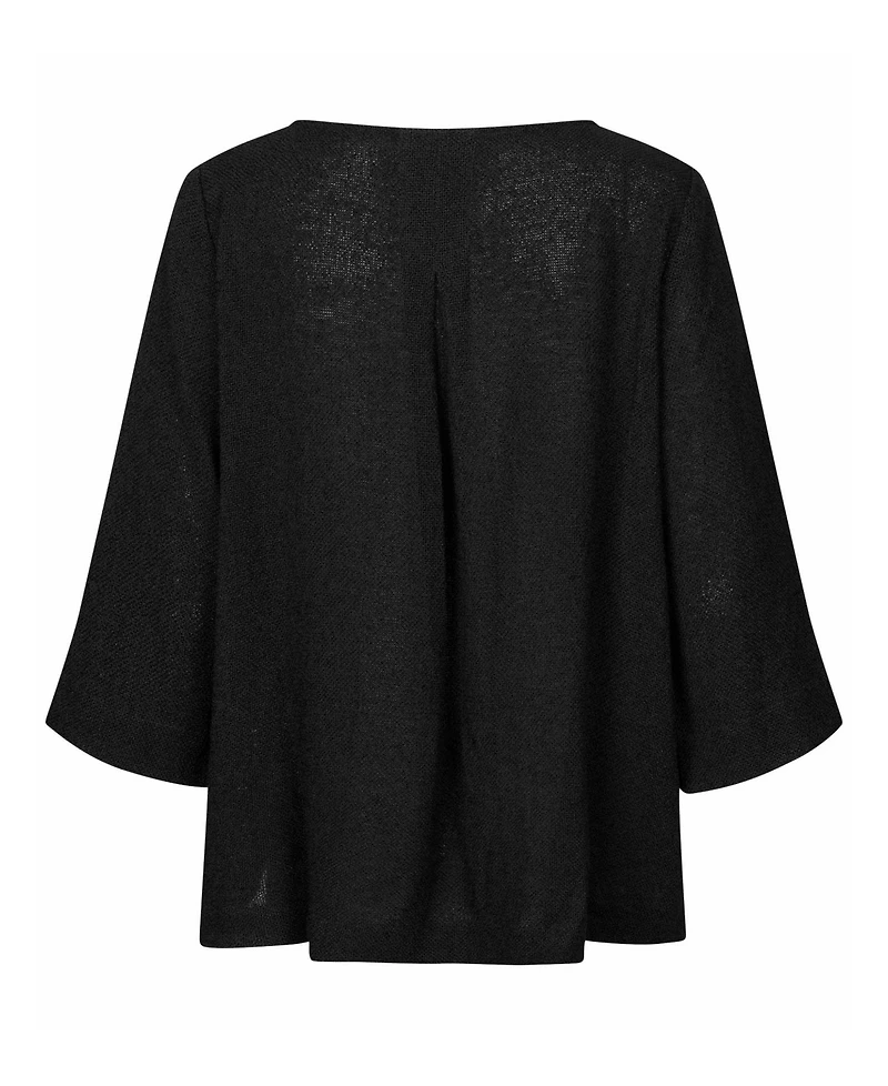 Masai Copenhagen Women's Dovinia 3/4 Sleeve Round Neck Blouse