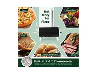 Lucky One Outdoor Pizza Oven with Pizza Stone, Wood Fired Portable Oven with Foldable Legs