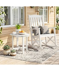 Sugift Hips Adirondack Side Table with Weather-Resistant Waterproof Top