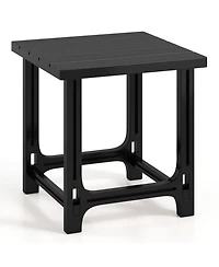 Sugift 18 in Outdoor Adirondack Side Table with Slatted Surface Hdpe