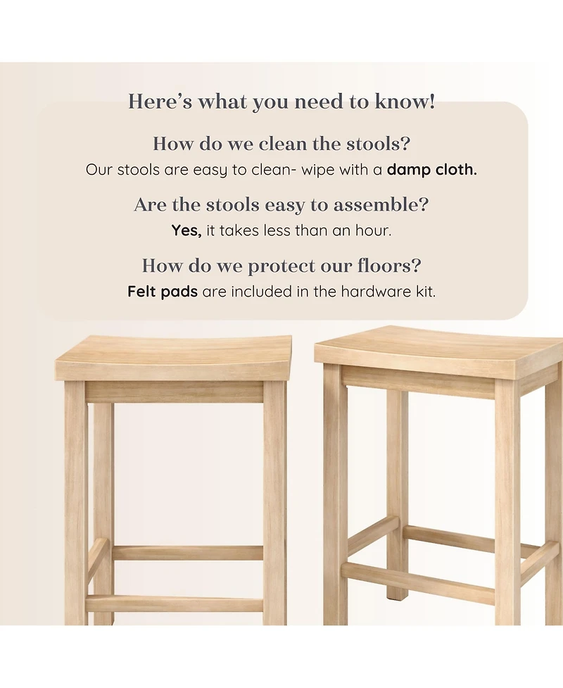 Grain & Grove 2 pack Counter Height Stool