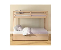 Grain & Grove Bear Plywood Twin/Full Bunk with Trundle
