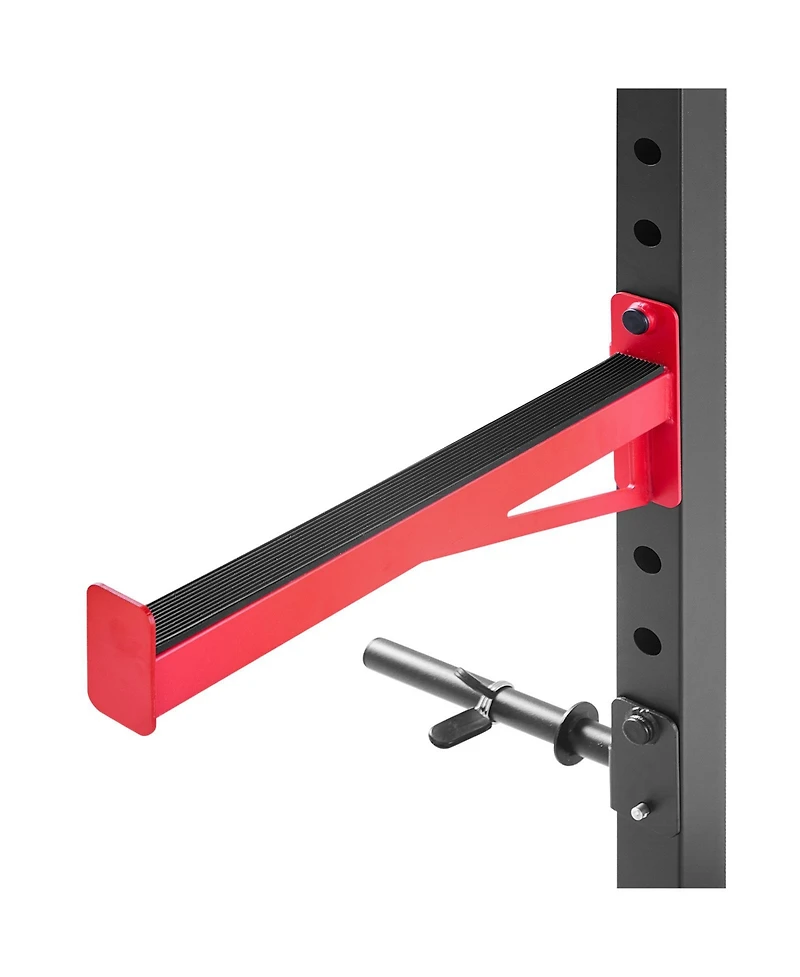 Hongge Multifunctional Power Cage Squat Rack 980 lbs with 22 Height Levels Landmine and 6 Band Pegs