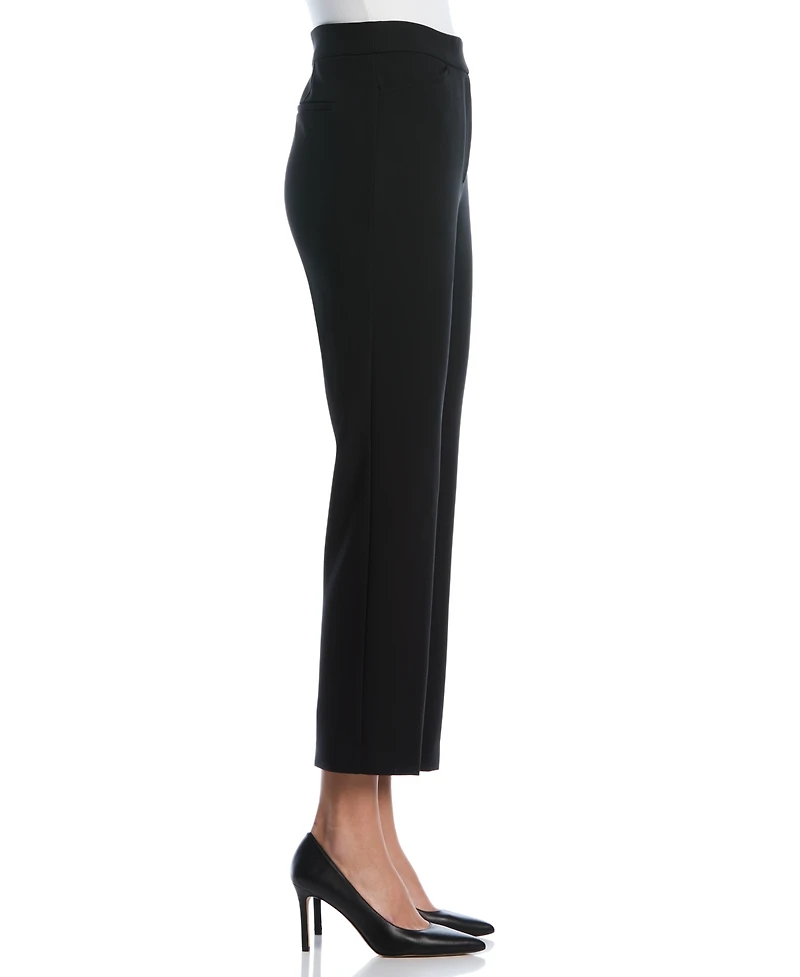 Rafaella Petite Extended Tab Straight-Leg Ankle Pants