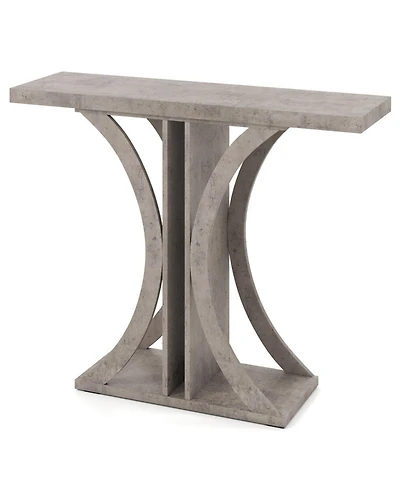 Sugift 39.5 in Rectangular Console Table with Geometric C-Shaped Frame for Entryway