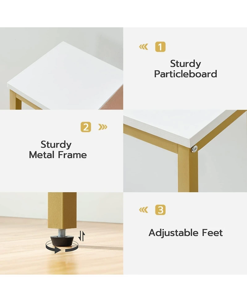 Slickblue Slim 120cm 2-Tier Console Table with Storage Shelf for Small Spaces