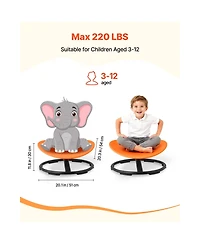 Hongge Sensory Spinning Chair with Non-Slip Metal Base, Builds Balance and Core Control, Ages 3-12
