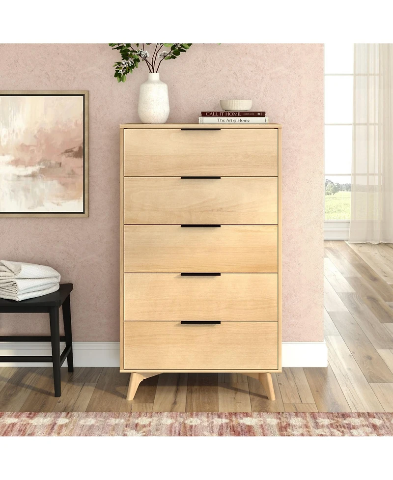 Plank+Beam Haven 5 Drawer Dresser with Handle