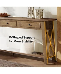 Tribesigns 70.87" Console Table with 3 Drawers and Shelf