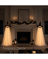 Aofar 2 Packs Ghost String Lights Remote Control Outdoor Indoor Decorations