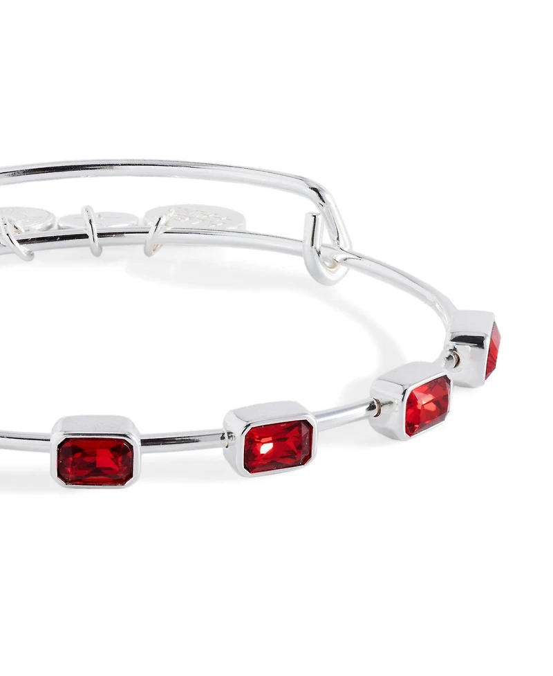 Alex and Ani January Birthstone Emerald Cut Bangle