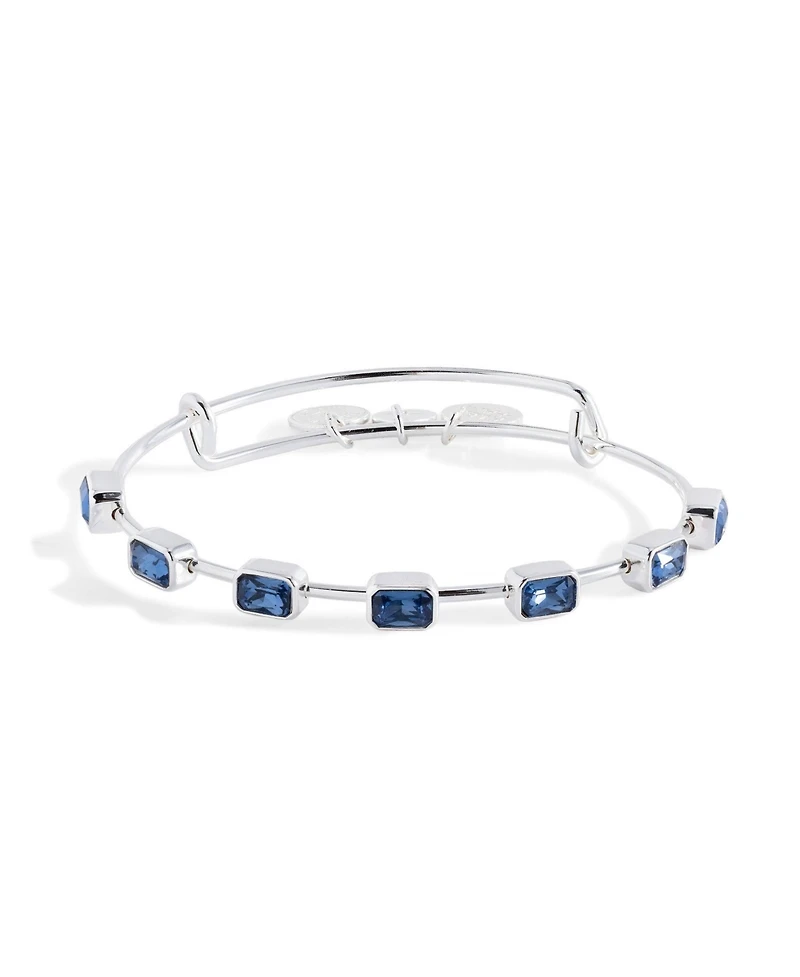 Alex and Ani September Birthstone Emerald Cut Bangle