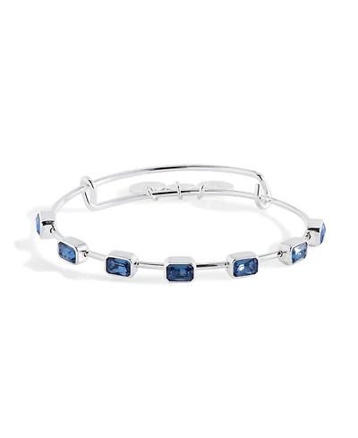 Alex and Ani September Birthstone Emerald Cut Bangle