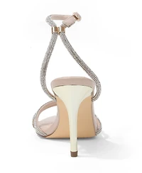 Berness Women's Hellene Rhinestone Metal-Tone Heel Stiletto Sandals