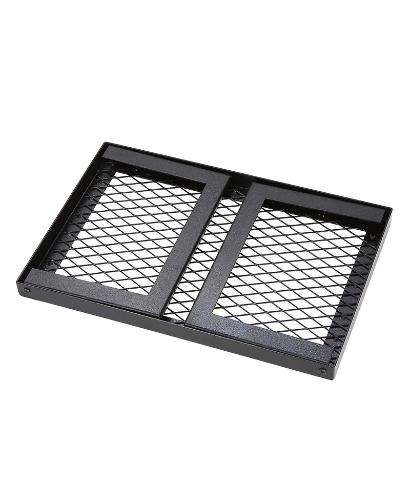 Hongge Folding Campfire Grill Grate 18 in Heavy Duty Steel Mesh with Legs and Carrying Bag for Open Flame Cooking
