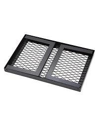 Hongge Folding Campfire Grill Grate 18 in Heavy Duty Steel Mesh with Legs and Carrying Bag for Open Flame Cooking