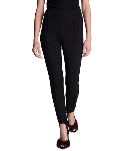 Kenneth Cole Women's Hollywood Waist Stirrup High-Waist Wide-Leg Scuba Suede Leggings