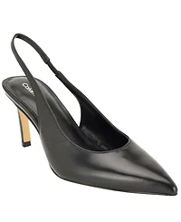 Calvin Klein Women's Biancya Leather Pointed Toe Slingback Pumps