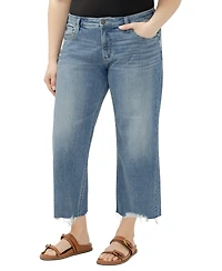 Silver Jeans Co. Plus Chelsea Boyfriend Mid-Rise Straight-Leg