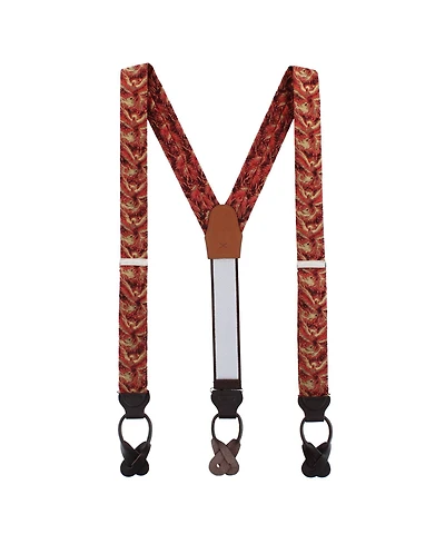 Trafalgar Men's Phoenix Soaring Silk Button End Suspenders