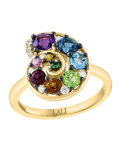 Lali Jewels Multi-Gemstone Ring (1.16 ct. t.w.) in 14k Yellow Gold