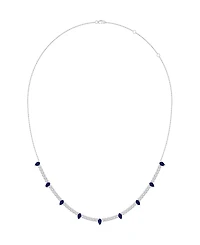 Lali Jewels Sapphire (2.34 ct. t.w.) & Diamond (0.71 ct. t.w.) Necklace in 14k White Gold