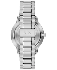 Armani Exchange Men's Quartz Three Hand Silver Stainless Steel Watch 42mm