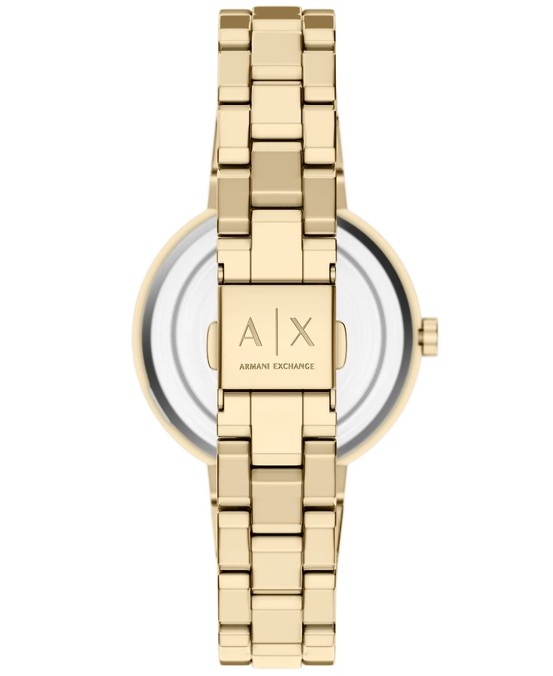 Armani Exchange Women's Quartz Two Hand Gold Stainless Steel Watch 36mm