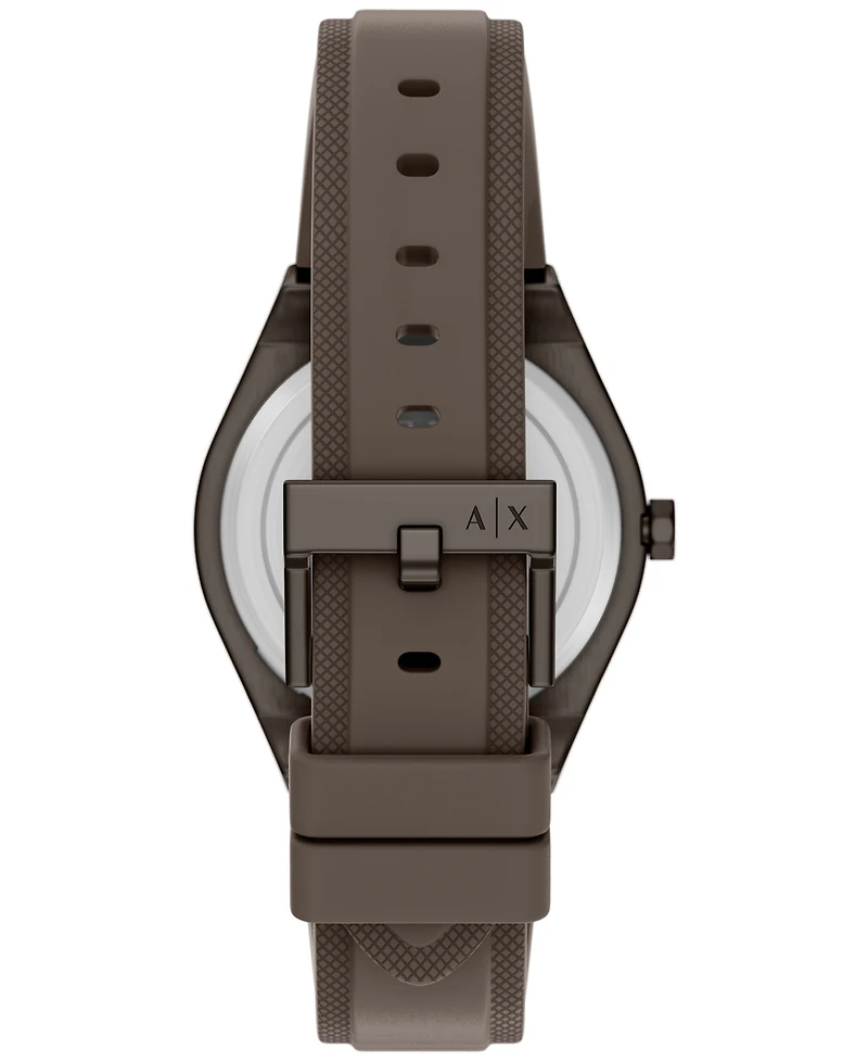 Armani Exchange Women's Sync Quartz Three Hand Brown Silicone Watch 36mm