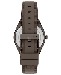 Armani Exchange Women's Sync Quartz Three Hand Brown Silicone Watch 36mm