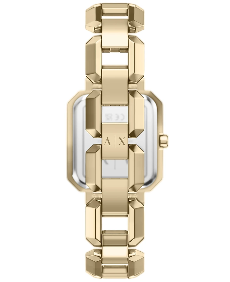 Armani Exchange Women's Quartz Three Hand Gold Stainless Steel Watch 27mm