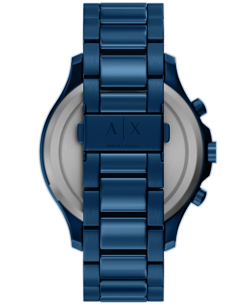 Armani Exchange Men's Quartz Chronograph Blue Stainless Steel Watch 46mm