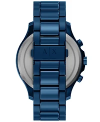Armani Exchange Men's Quartz Chronograph Blue Stainless Steel Watch 46mm