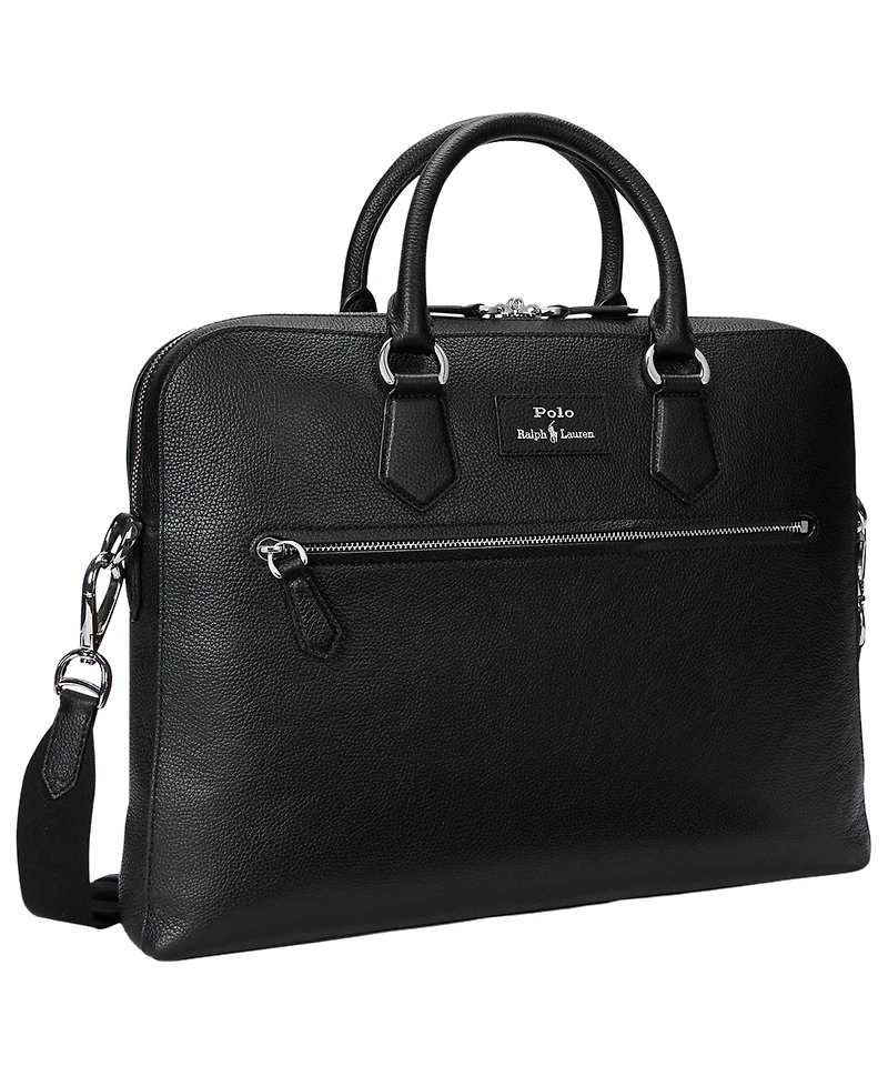 Polo Ralph Lauren Men's Pebbled Leather Commuter Bag