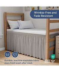 Cgk Unlimited Elastic Wrap Around Dorm Bed Skirt, Easy Fit 32-42" Extra Long Drop