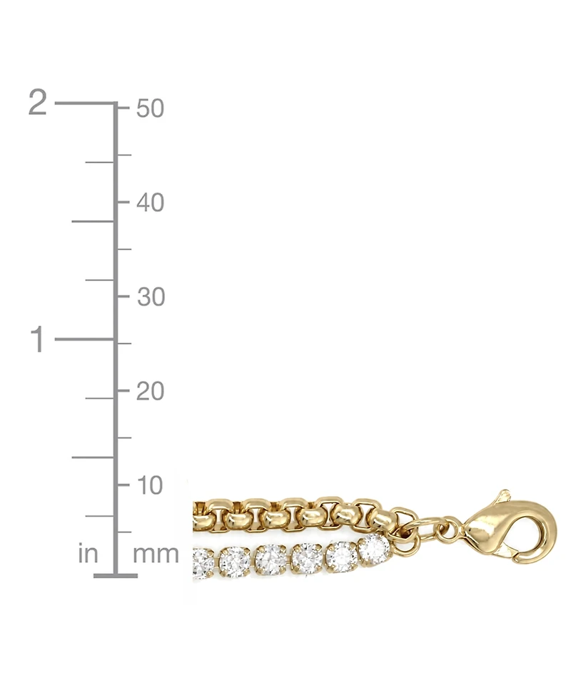 And Now This Cubic Zirconia Double Strand Chain Bracelet