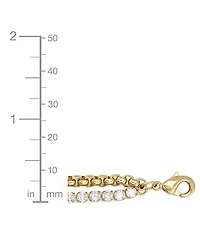 And Now This Cubic Zirconia Double Strand Chain Bracelet