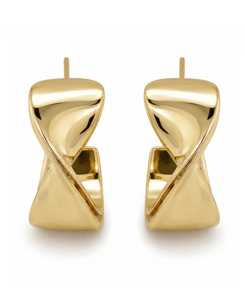 And Now This Crossover Push Back Hoop Earrings