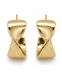 And Now This Crossover Push Back Hoop Earrings