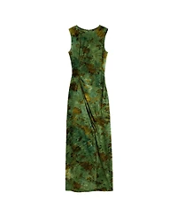 Desigual Women's Fitted Flocked Midi Dress