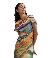 Desigual Women's Short-Sleeve Print Midi Dress