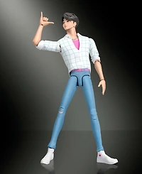 Kpop Demon Hunters Jinu 6.7-inch Action Figure with 18-Point Articulation and Interchangeable Hands and Faces, Ages 4+